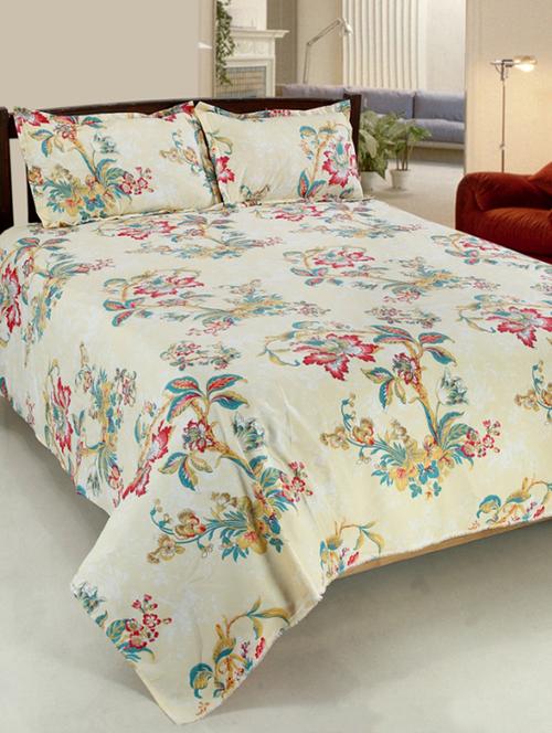 valtellina cotton 3d 1 double bedsheet with 2 pillow covers trt-004 - 13159576 - Very Small Image - 1