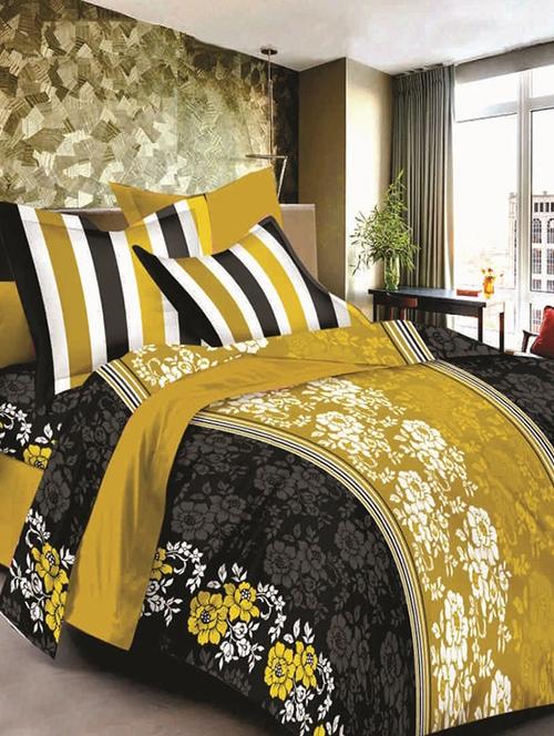 valtellina cotton king size 1 double bedsheet with 2 pillow covers - 13159593 - Very Small Image - 1