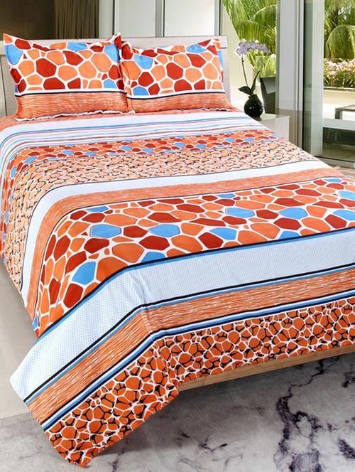 valtellina cotton 3d 1 double bedsheet with 2 pillow covers trt-015 - 13159651 - Very Small Image - 1