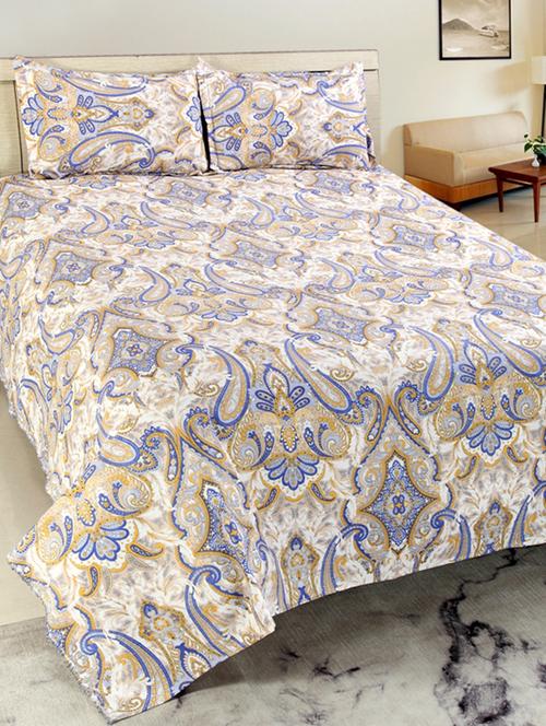 valtellina cotton 3d 1 double bedsheet with 2 pillow covers trt-024 - 13159660 - Very Small Image - 1