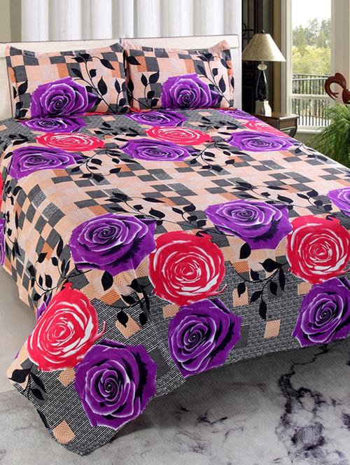 valtellina cotton 3d 1 double bedsheet with 2 pillow covers trt-035 - 13159671 - Very Small Image - 1