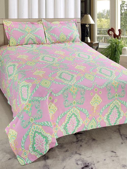 valtellina cotton 3d 1 double bedsheet with 2 pillow covers trt-039 - 13159675 - Very Small Image - 1