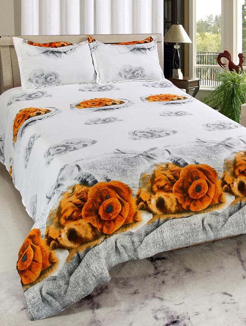 valtellina cotton 3d 1 double bedsheet with 2 pillow covers trt-041 - 13159677 - Very Small Image - 1
