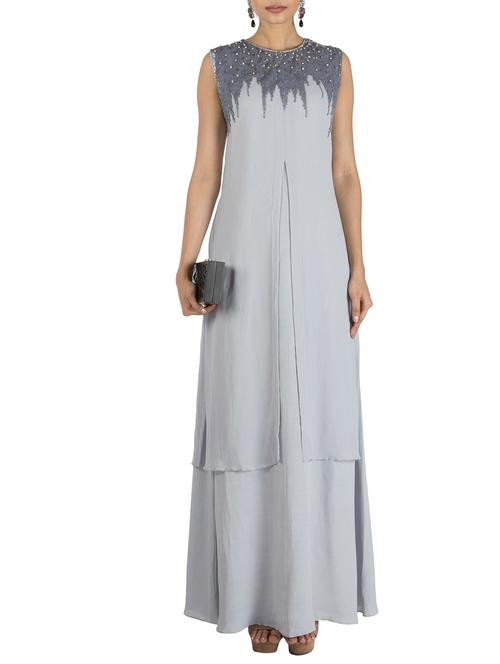 ice grey double layer tunic - 13160736 - Very Small Image - 1