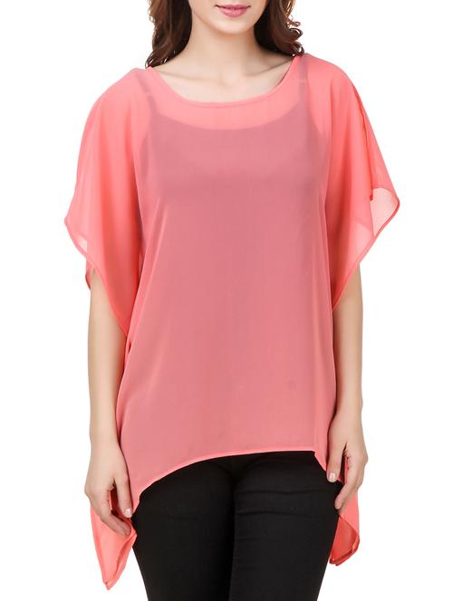 orange georgette kaftan - 13161219 - Very Small Image - 1