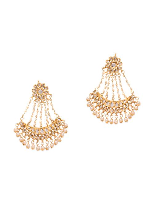 pearl tassels chandelier earrings - 13161283 - Very Small Image - 1
