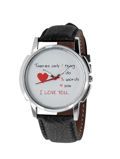 relish-604 round analog dial leather strap watch - 13162804 - Very Small Image - 1