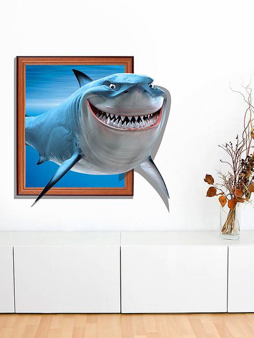 3D Poster (shark,Wall Covering Area 23 x 30 Inch) - 13164802 - Very Small Image - 1
