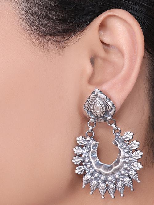 sterling silver chandbali earrings - 1316948 - Very Small Image - 1