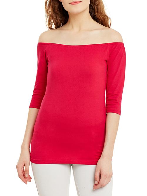 off shoulder solid top  - 13178265 - Very Small Image - 1