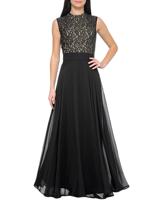 floral laced torso gown - 13178855 - Very Small Image - 1