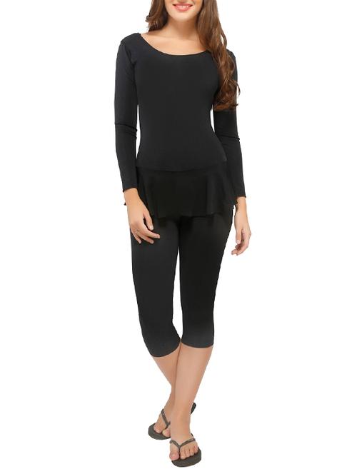 black nylon functional swimsuit - 13179324 - Very Small Image - 1