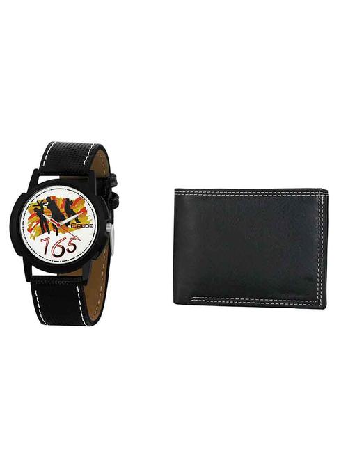 crude analog  watch-rg668 with black leather wallet - 13179436 - Very Small Image - 1