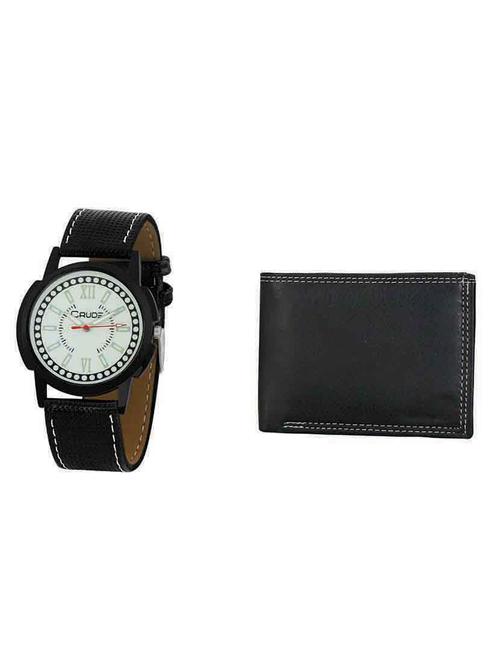 crude analog  watch-rg684 with black leather wallet - 13179452 - Very Small Image - 1
