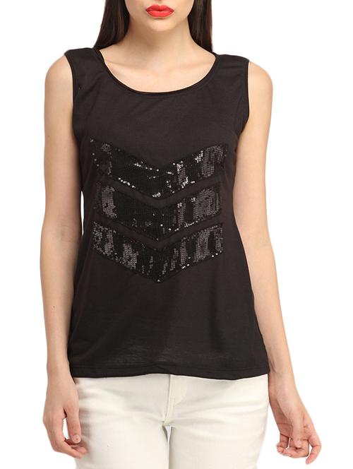  sequined sleeveless top - 13179991 - Very Small Image - 1