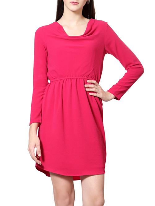 pink polyester shift dress - 13184489 - Very Small Image - 1