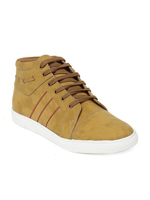 beige leatherette lace up sneaker - 13184752 - Very Small Image - 1
