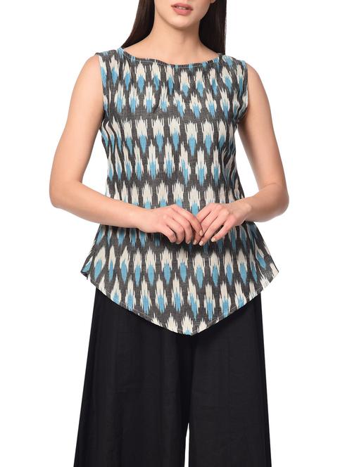 multi colored cotton casual top - 13185699 - Very Small Image - 1