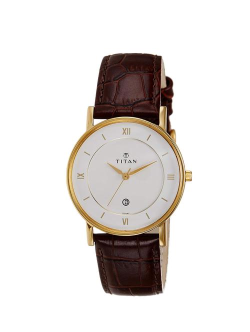 titan white dial analog watch for men - 9162yl01 - 13186258 - Very Small Image - 1