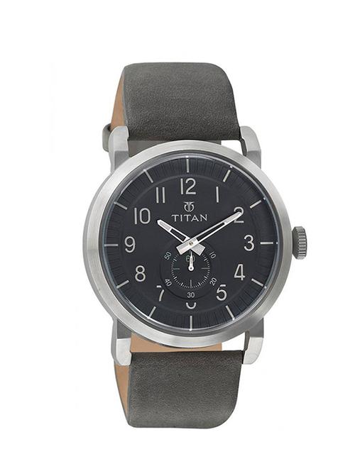 titan grey dial analog watch for men - 90025sl02 - 13186261 - Very Small Image - 1