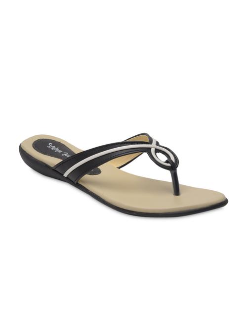 Black Faux Leather Flats  - 1318803 - Very Small Image - 1
