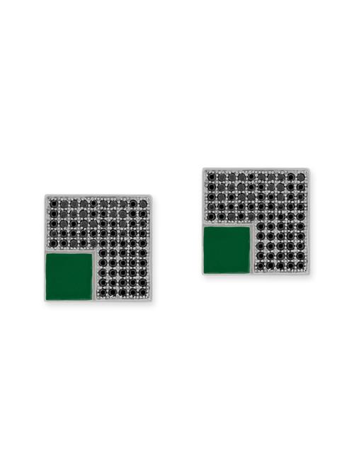 black silver cufflink - 13194355 - Very Small Image - 1