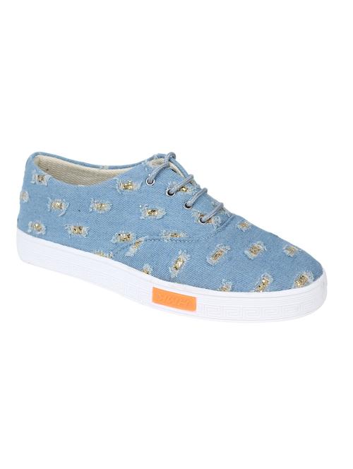 blue denim laceup casual shoes - 13194462 - Very Small Image - 1