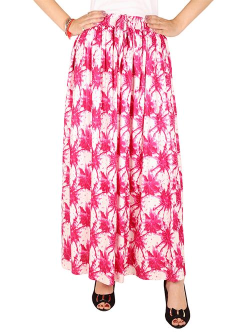 pink rayon maxi skirt - 13195586 - Very Small Image - 1