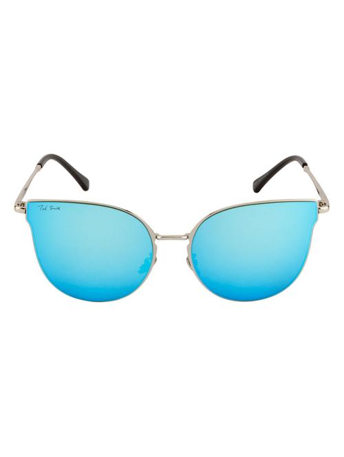 ted smith cat eye women sunglasses (ts-86010/s_sil/blu) - 13196303 - Very Small Image - 1
