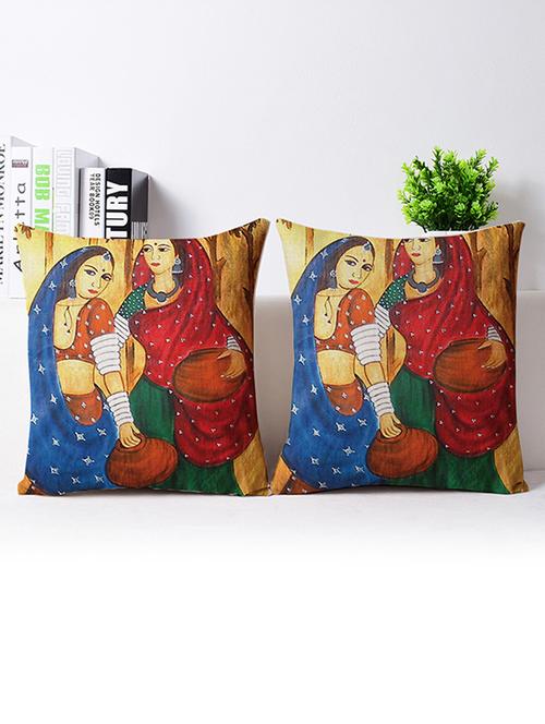 set of 2 vitange collection living room cushion cover - 13200397 - Very Small Image - 1