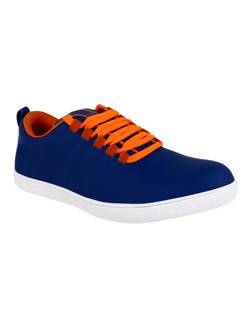 blue leatherette lace up sneaker - 13205485 - Very Small Image - 1