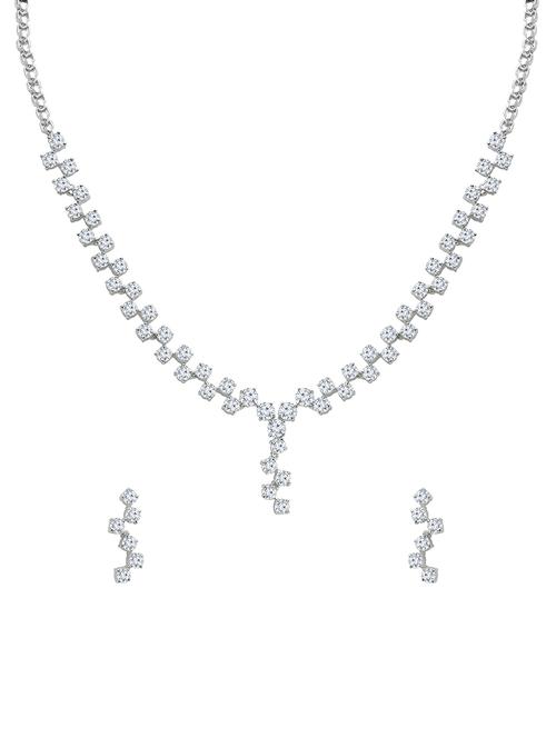 silver metal necklaces and earrings - 13206702 - Very Small Image - 1