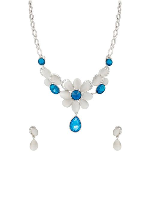 silver zinc necklaces and earrings - 13206935 - Very Small Image - 1