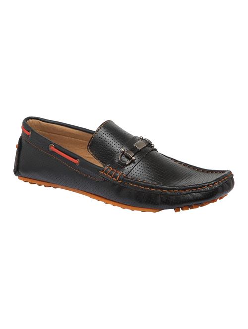 black leatherette slip on loafer - 13209907 - Very Small Image - 1