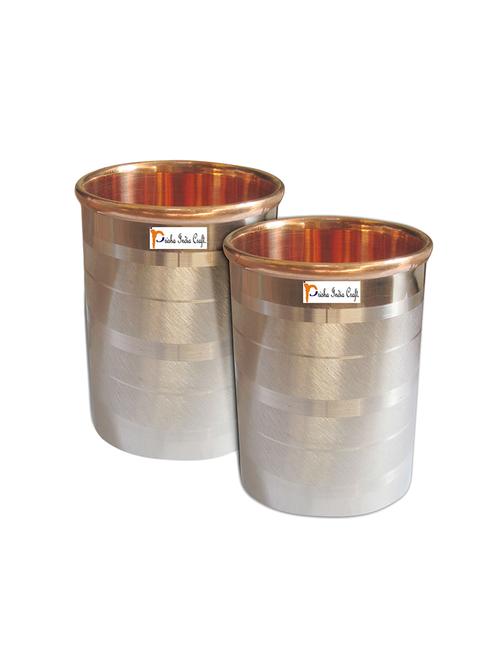 set of 2 copper glasses by prisha - 13209997 - Very Small Image - 1