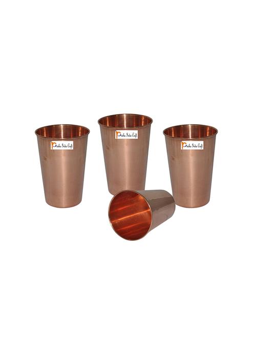 set of 4 copper glasses by prisha - 13210028 - Very Small Image - 1
