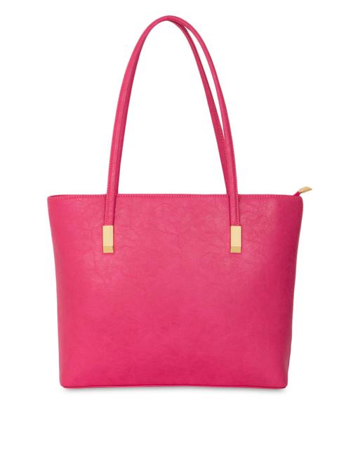 fuchsia piink leatherette handbag - 1321124 - Very Small Image - 1