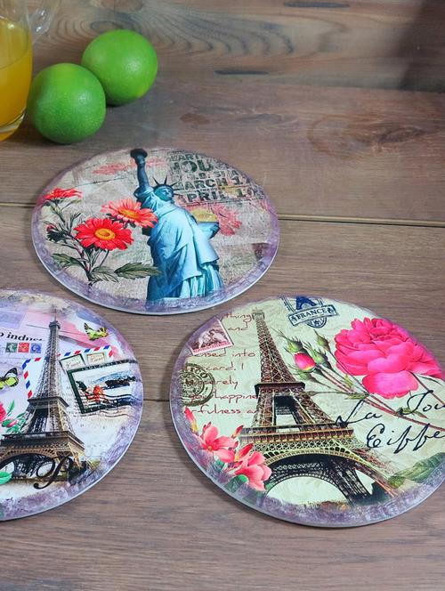 multicolour ceramic eifel trivets set - 1321267 - Very Small Image - 1