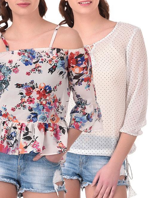 printed multi colored top combo - 13214285 - Very Small Image - 1