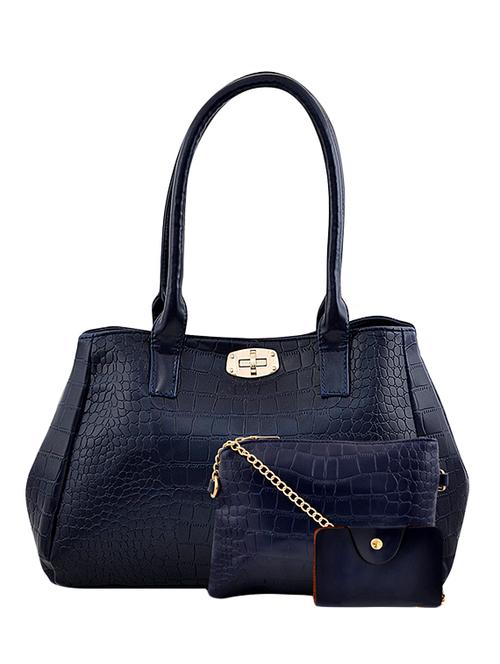 blue leatherette handbag - 13215856 - Very Small Image - 1