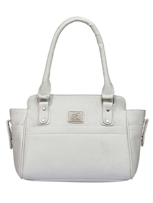 white leatherette  handbag - 13221520 - Very Small Image - 1