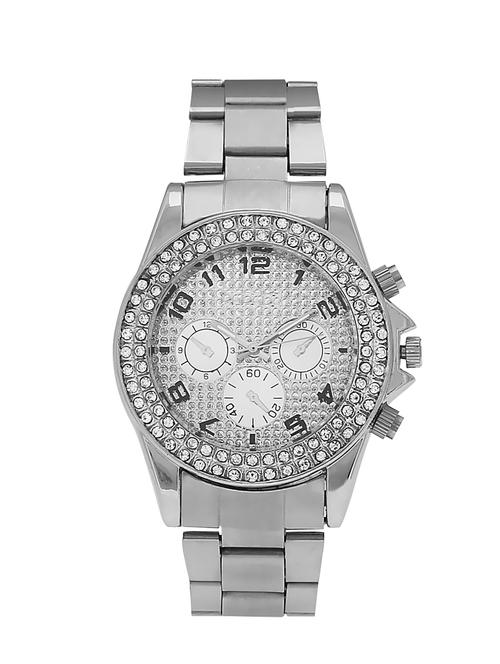 silver embellished stainless steel watch - 13226125 - Very Small Image - 1