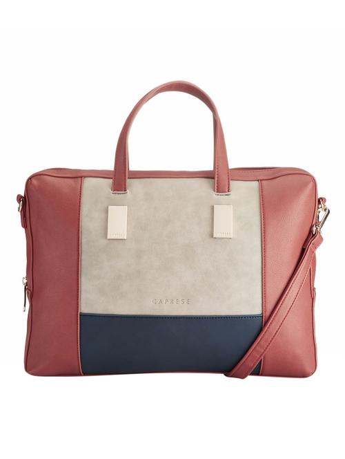 multi colored leatherette  laptop bag - 13228903 - Very Small Image - 1