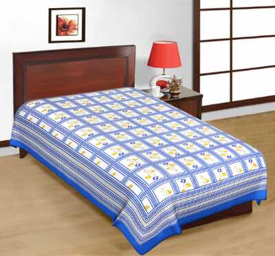 cotton jaipuri single bedsheet - 1323739 - Very Small Image - 1