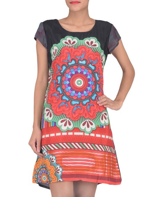 rust printed cotton dress - 1323917 - Very Small Image - 1