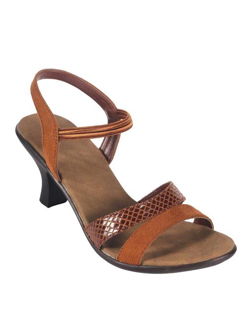 tan leatherette back strap sandals - 13241288 - Very Small Image - 1