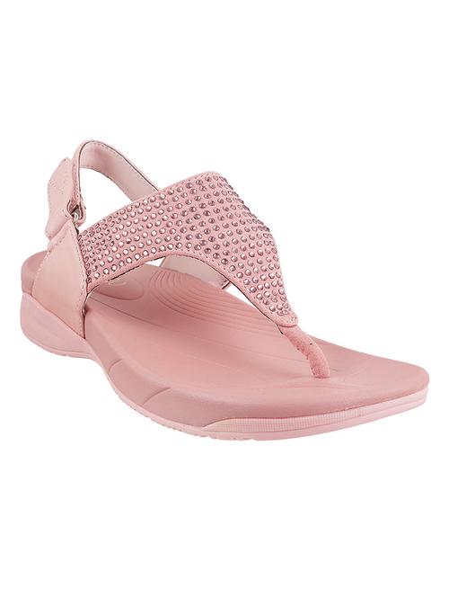 pink leatherette back strap sandals - 13241361 - Very Small Image - 1