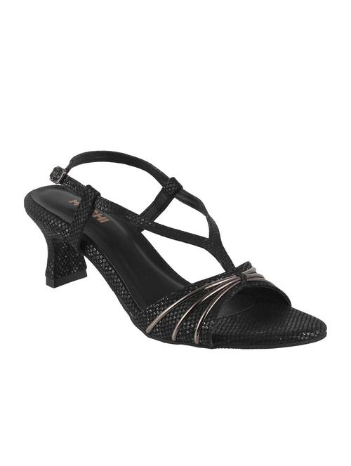 black leatherette back strap sandals - 13241863 - Very Small Image - 1