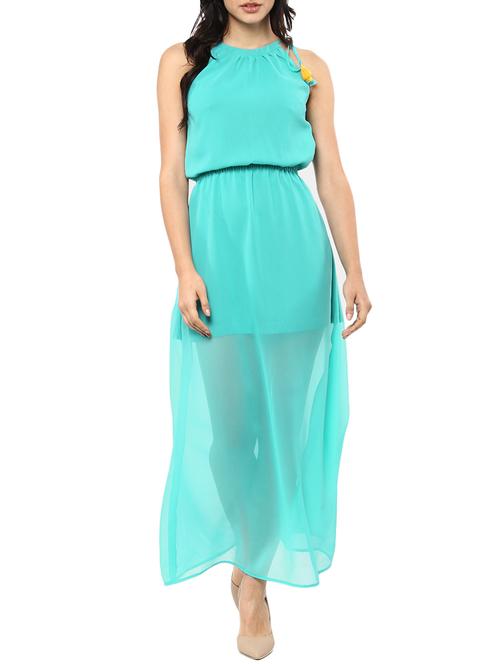 blue georgette dress - 13243173 - Very Small Image - 1