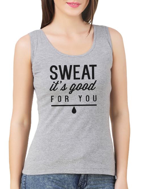grey printed tank top - 13244787 - Very Small Image - 1